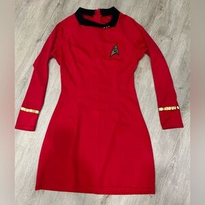 Star Trek Halloween Costume, Red with Black and Gold trim